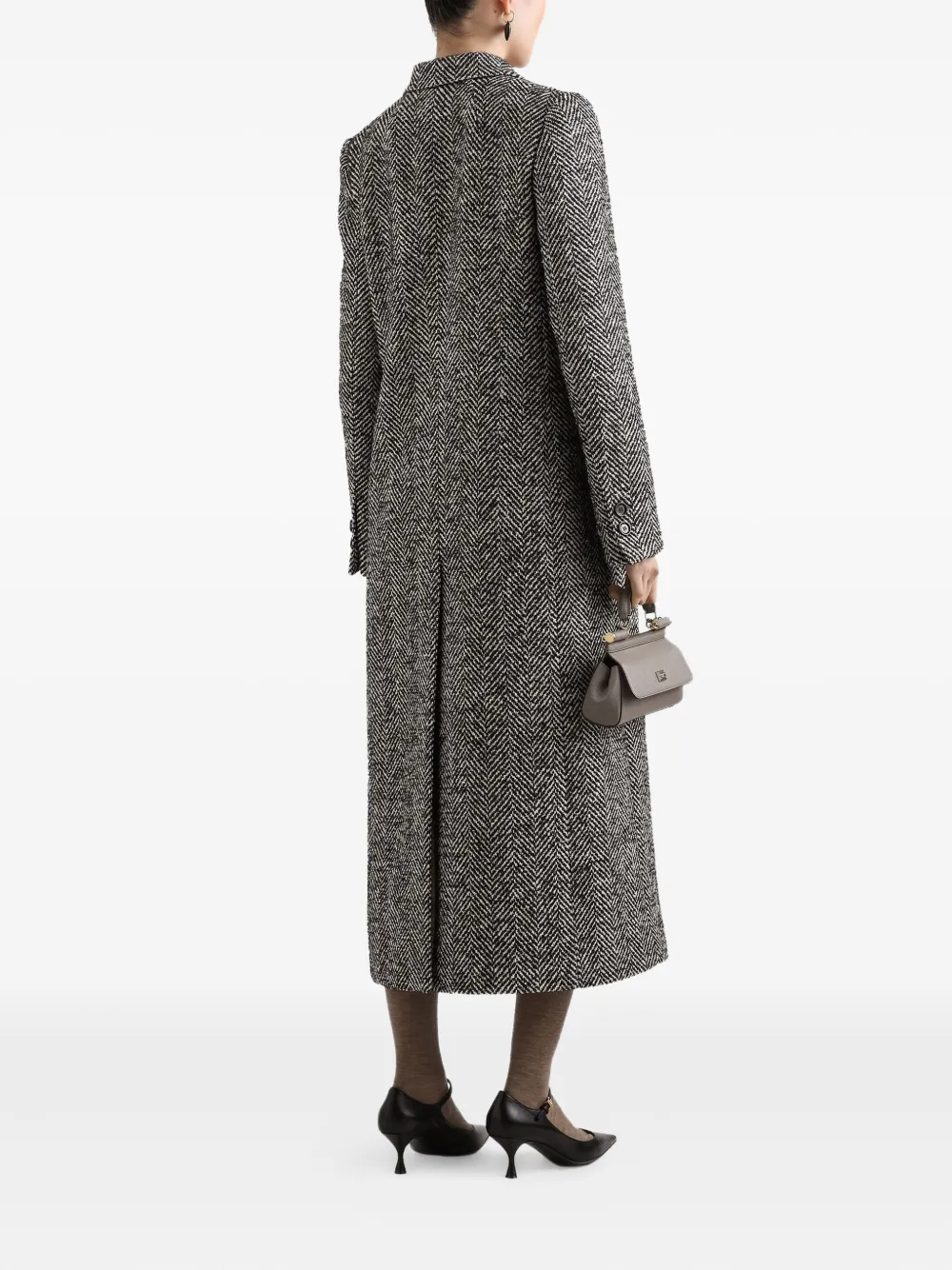 Dolce & Gabbana Midi-kokerrok met rozenprint Zwart