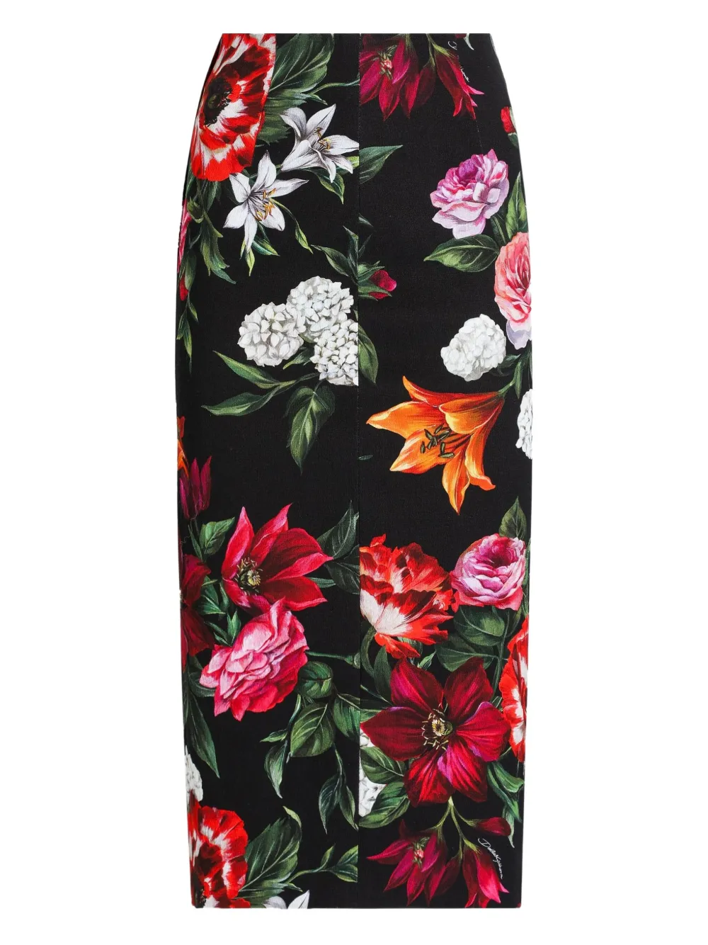 Anemone-print midi skirt
