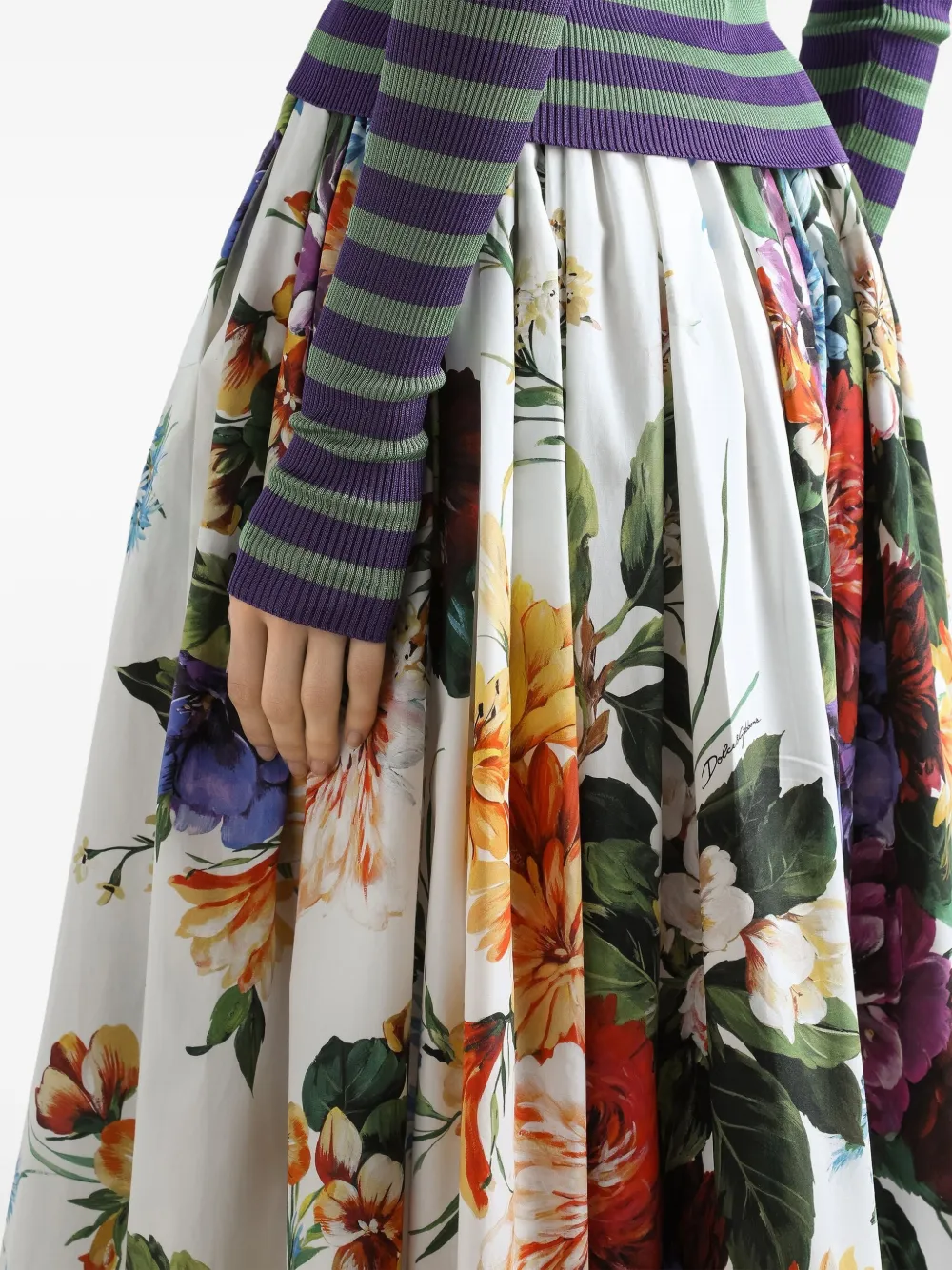 Dolce & Gabbana Maxi-rok met bloemenprint Wit