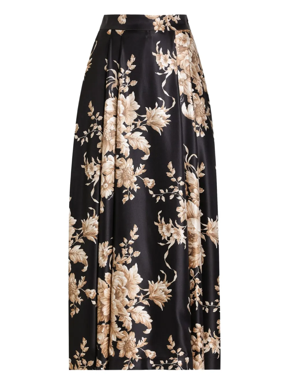 Dolce & Gabbana floral-print pleated midi skirt | Black | Image 1