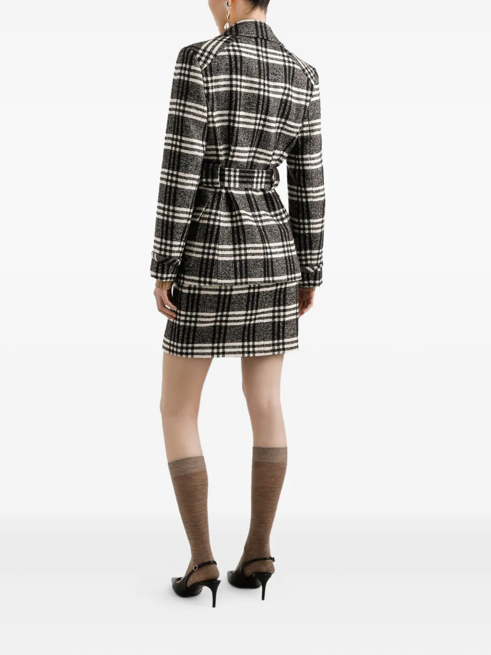 Dolce & Gabbana Geruite mini-rok Zwart