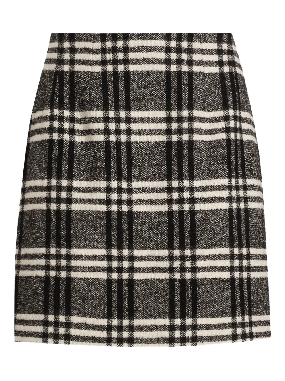 Dolce & Gabbana Checked Mini Skirt In Black