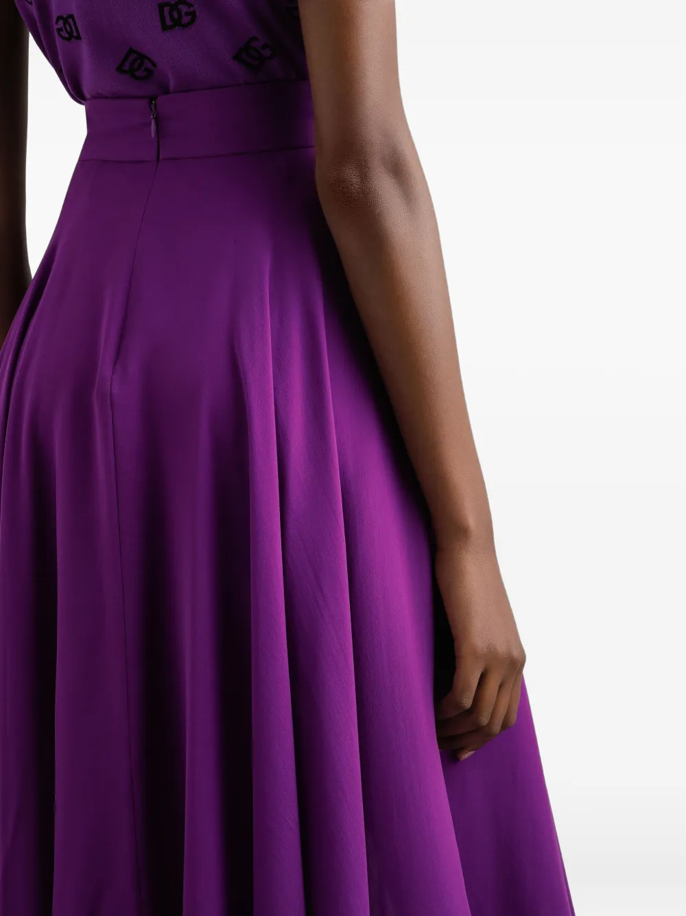 Dolce & Gabbana Zijden midi-rok Paars