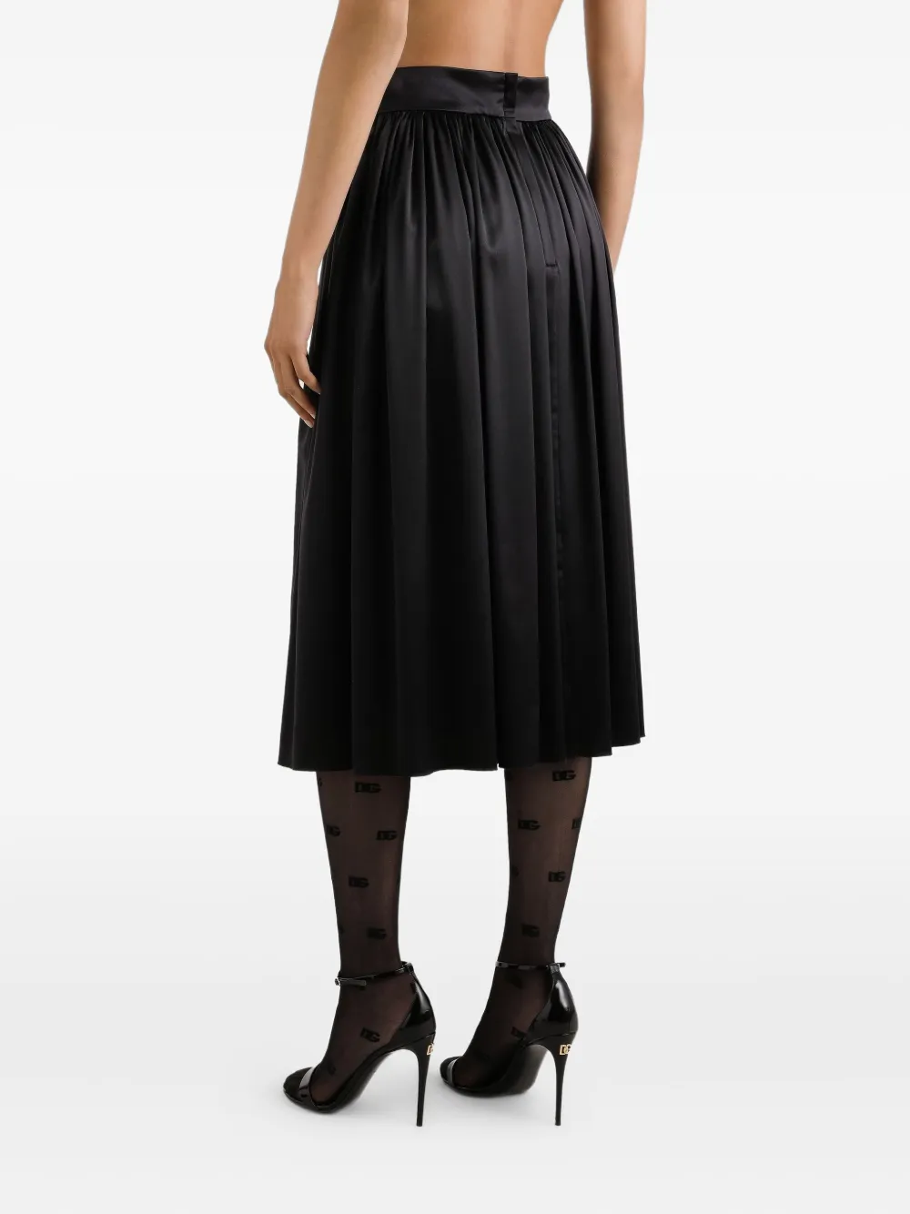 Dolce & Gabbana Midi-plooirok Zwart