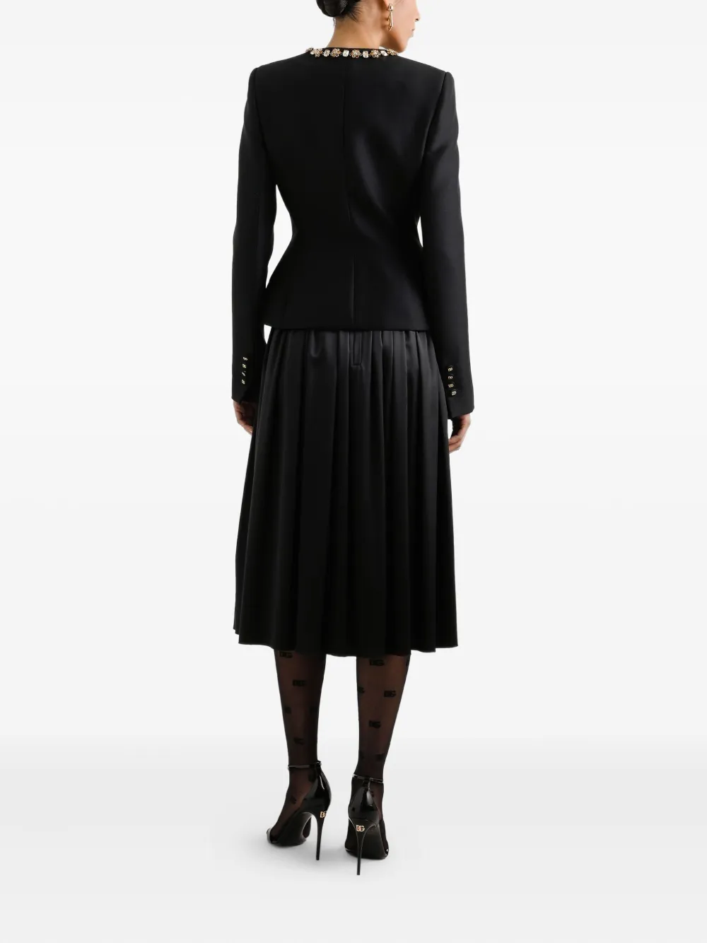 Dolce & Gabbana Midi-plooirok Zwart