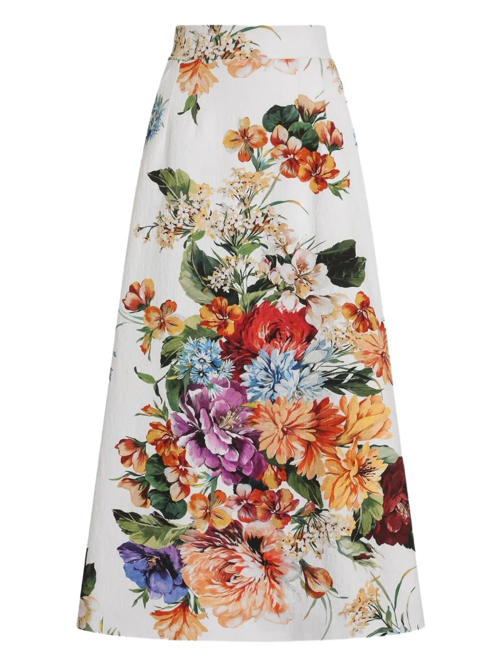 Dolce & Gabbana falda midi con estampado floral | blanco | Image 1