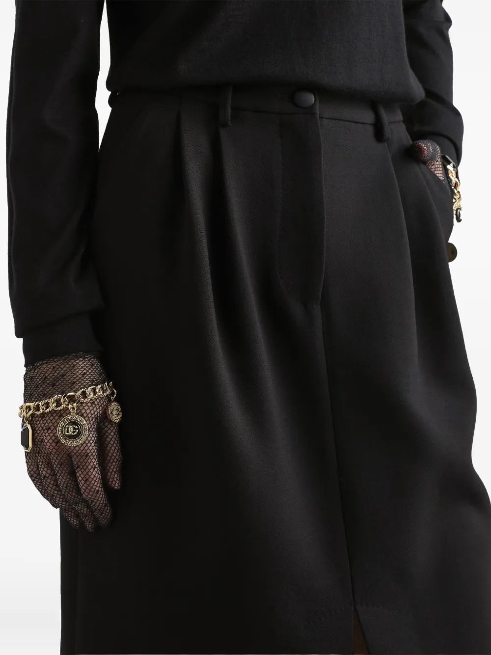 Dolce & Gabbana Tailored Midi Skirt In Black