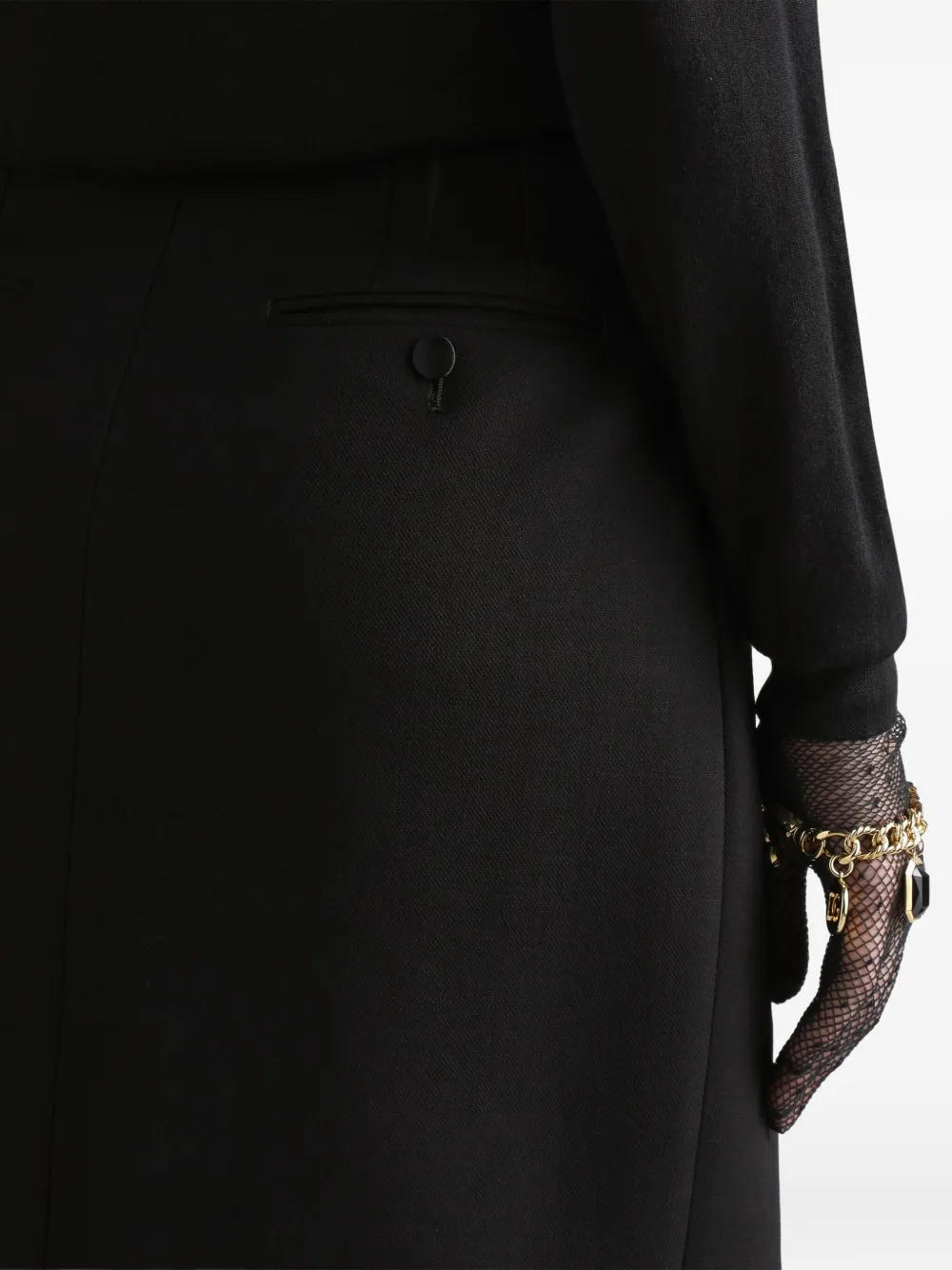 Dolce & Gabbana Tailored Midi Skirt In Black