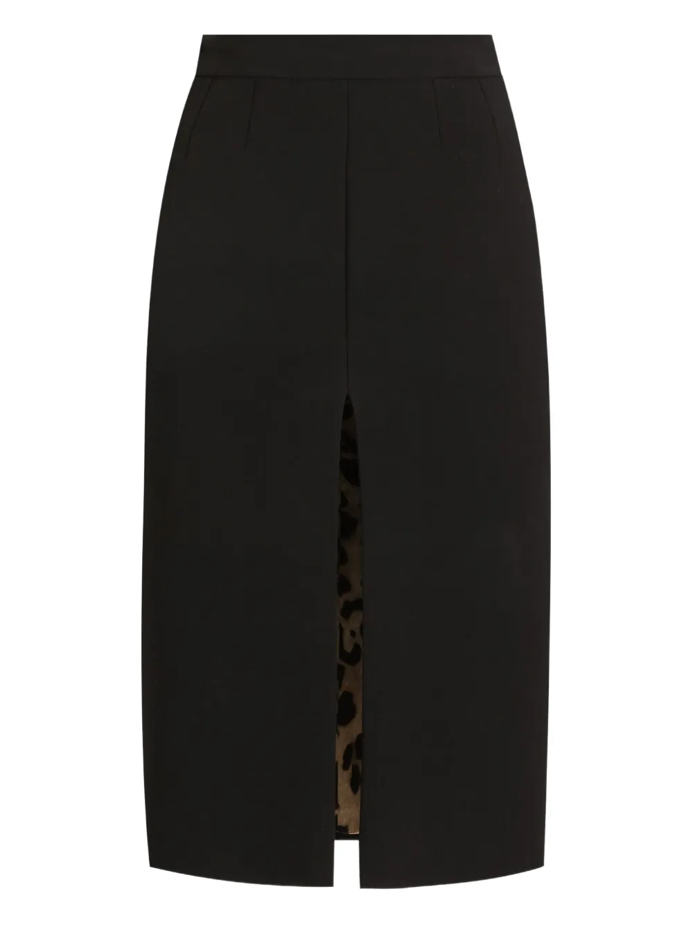 Dolce & Gabbana Slit-front Pencil Skirt In Black