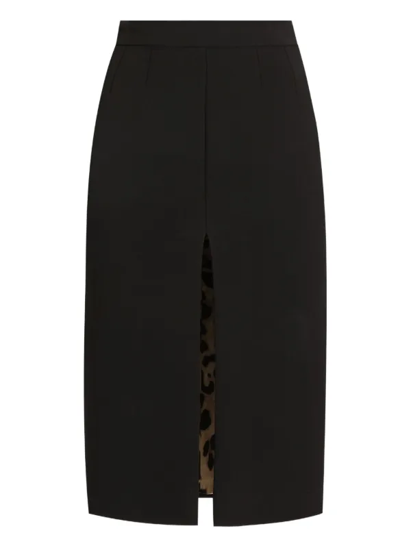 【DOLCE&GABBANA】スリットディテール ペンシルスカート Dolce & Gabbana スリット ペンシルスカート | ブラック