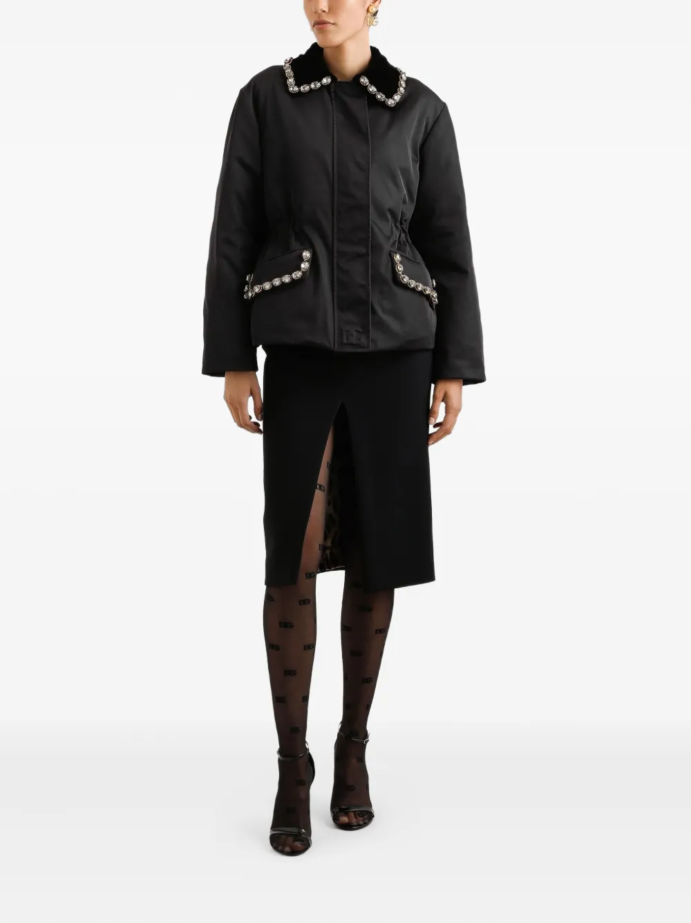 Dolce & Gabbana Kokerrok met split - Zwart