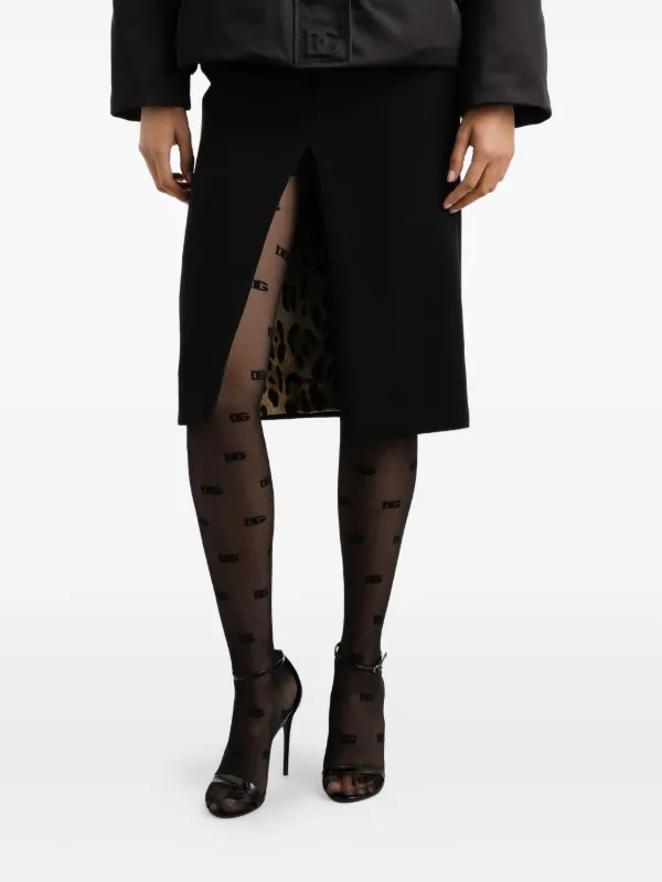 Dolce & Gabbana スリット ペンシルスカート | ブラック