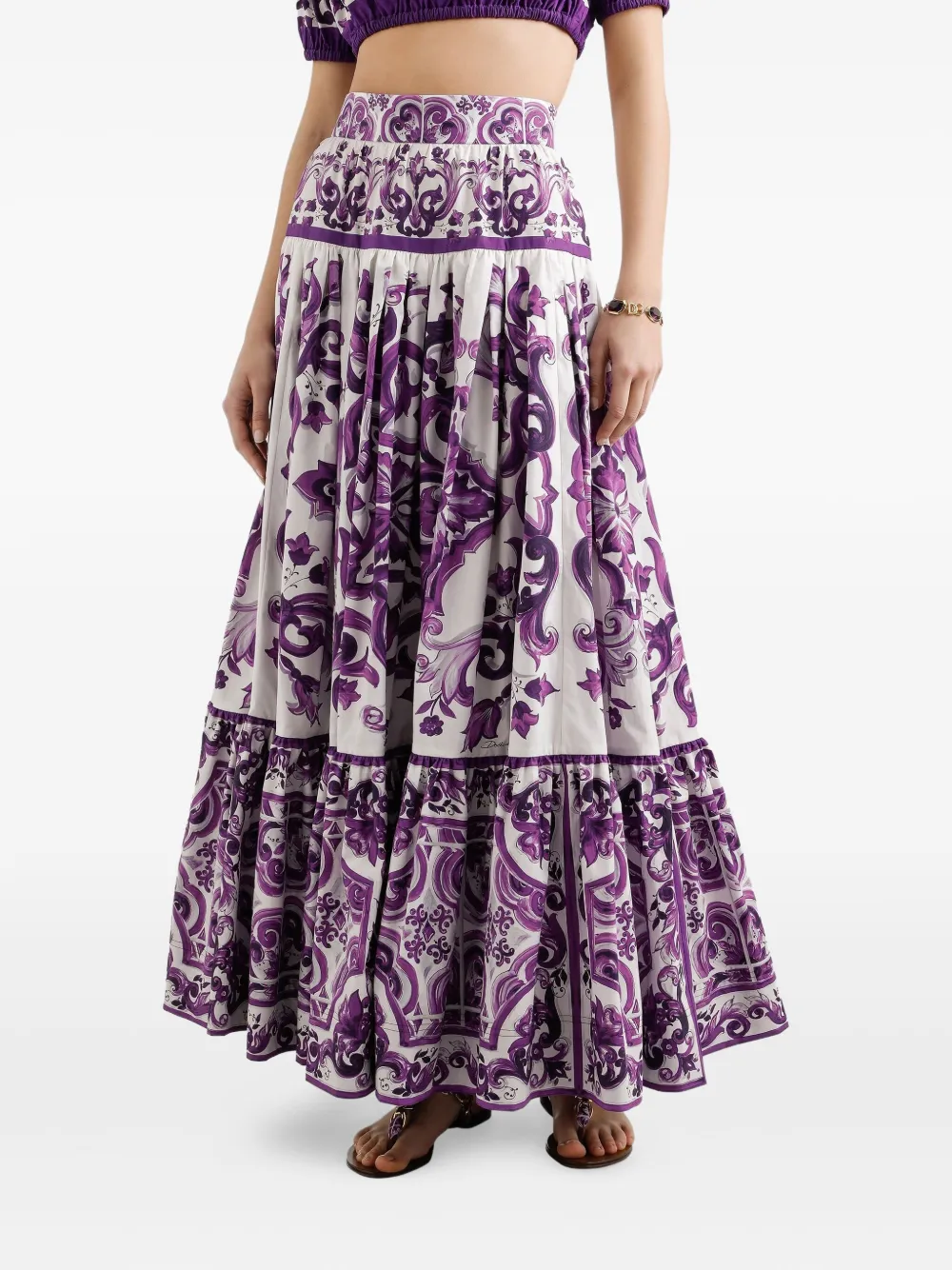 Dolce & Gabbana Maxi-rok met A-lijn Paars