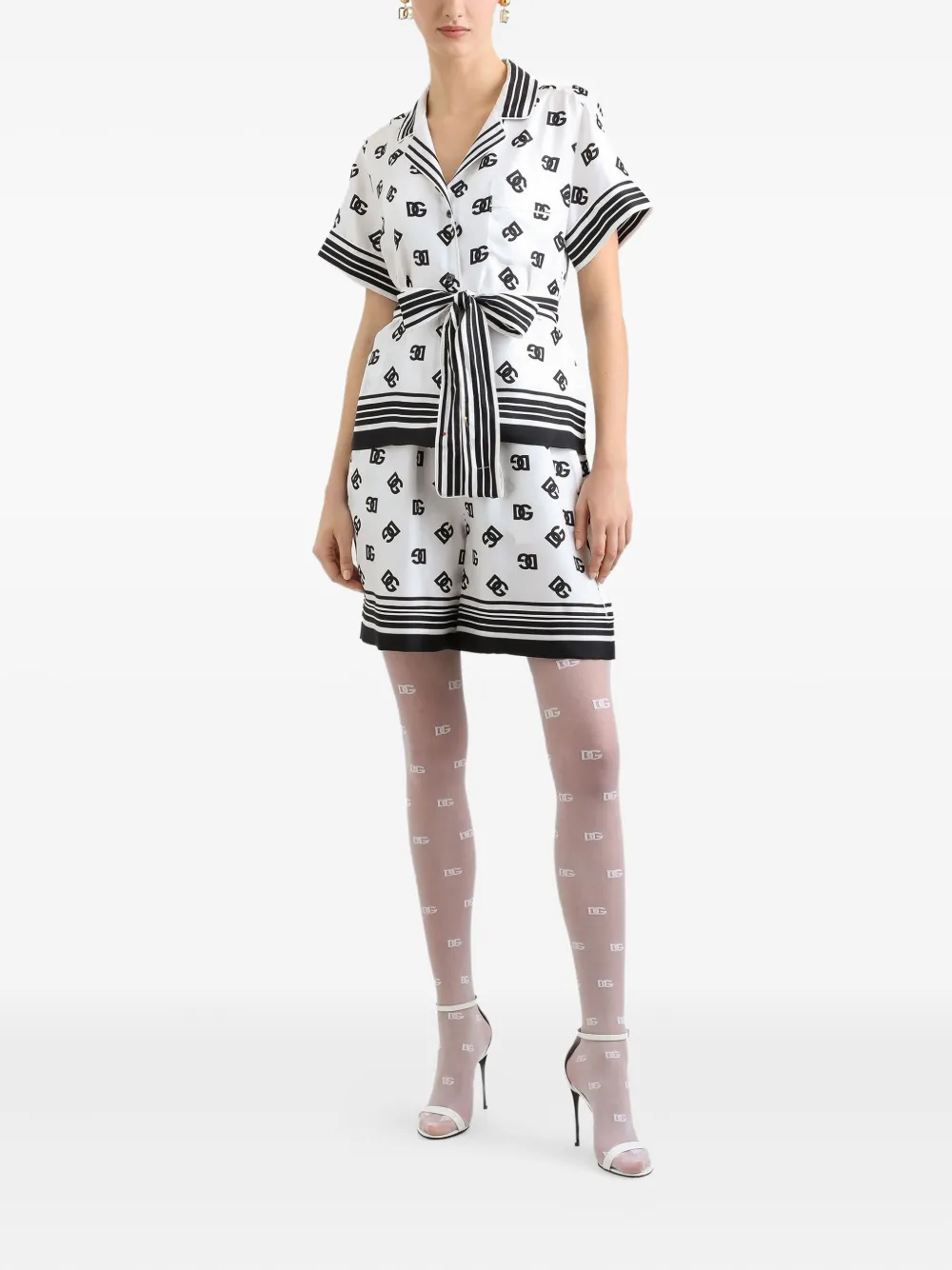 Dolce & Gabbana DNA blouse met DG-logoprint - Wit