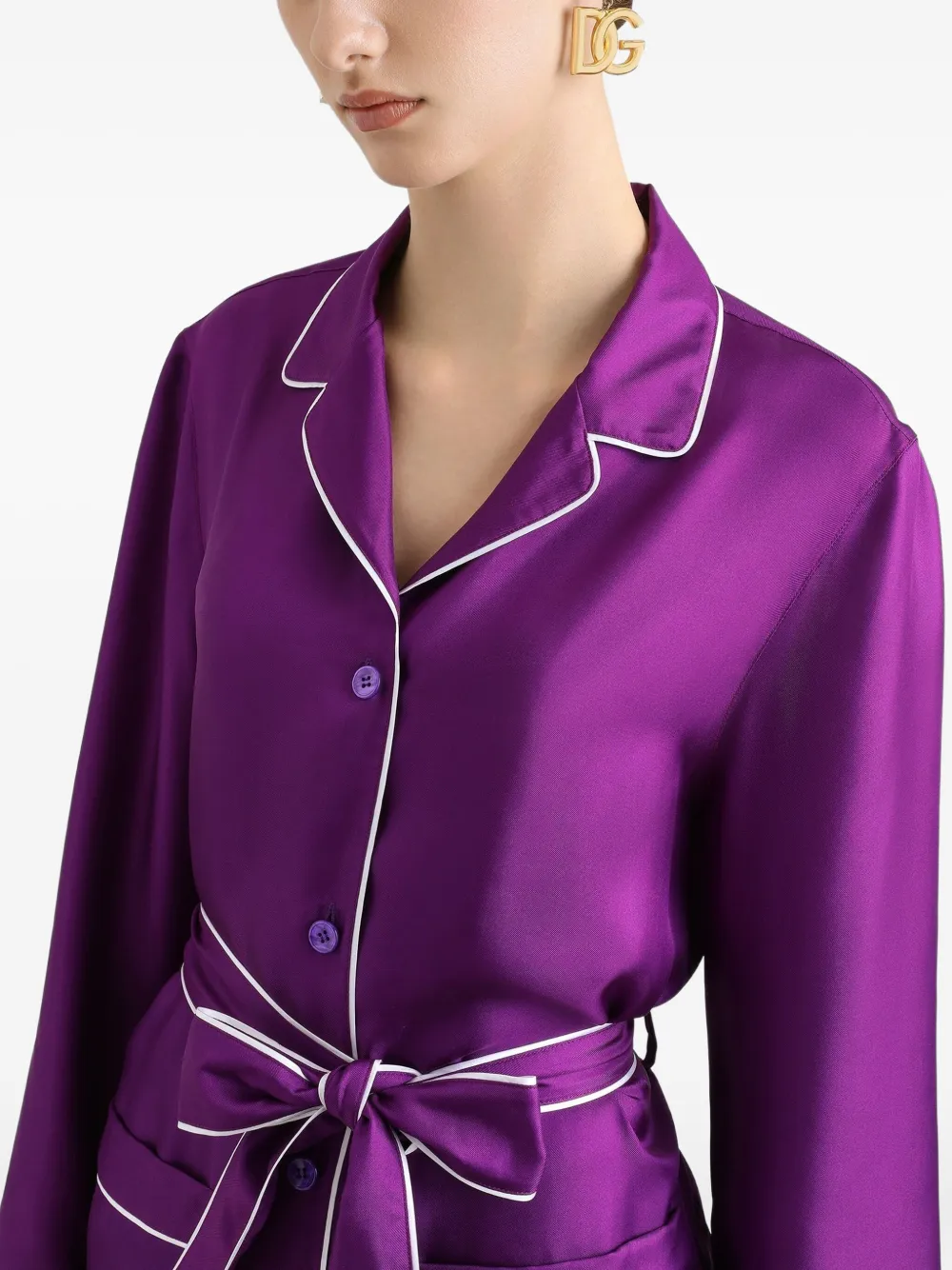 Dolce & Gabbana Zijden blouse Paars