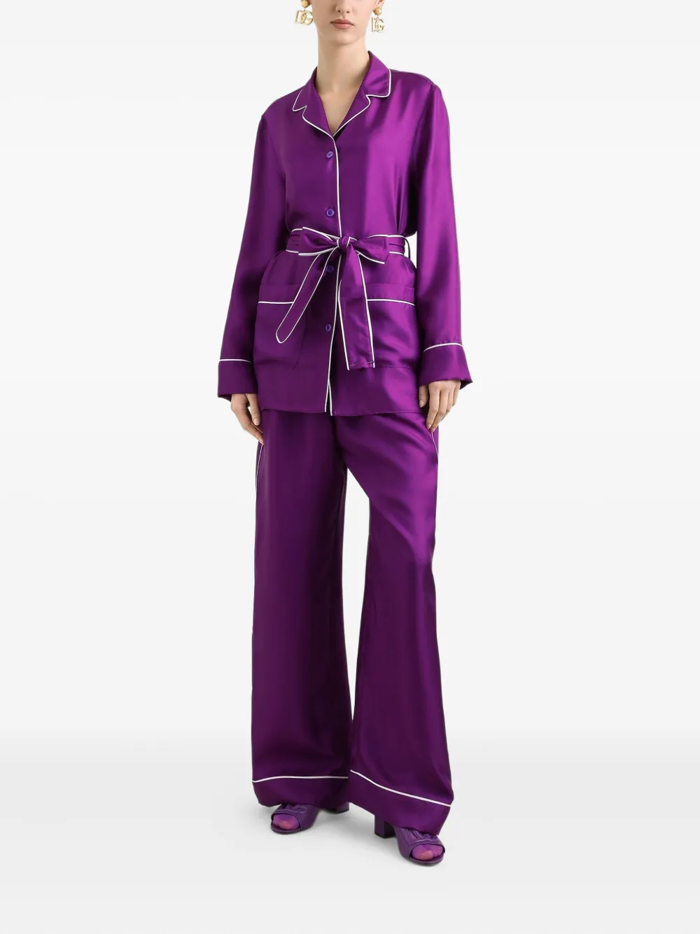 Dolce & Gabbana Zijden blouse Paars