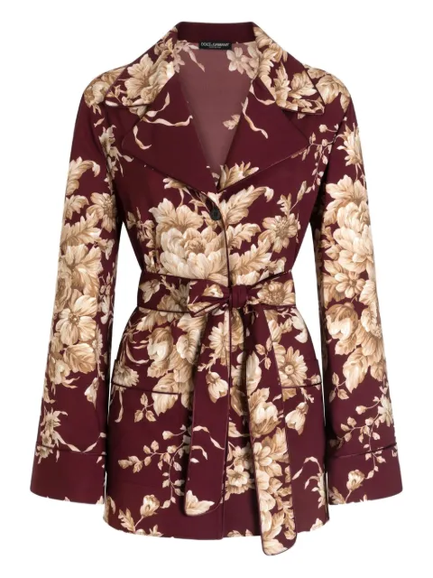 Dolce & Gabbana قميص بحزام وزهور