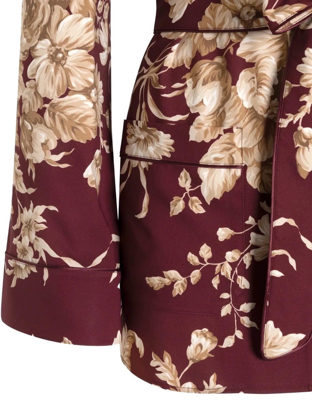 Dolce & Gabbana Blouse met ceintuur en bloemenprint Rood