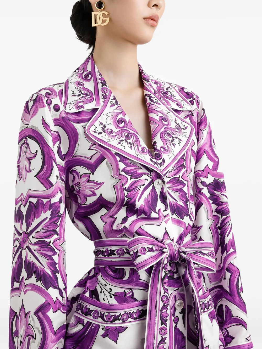 Dolce & Gabbana Zijden blouse Paars