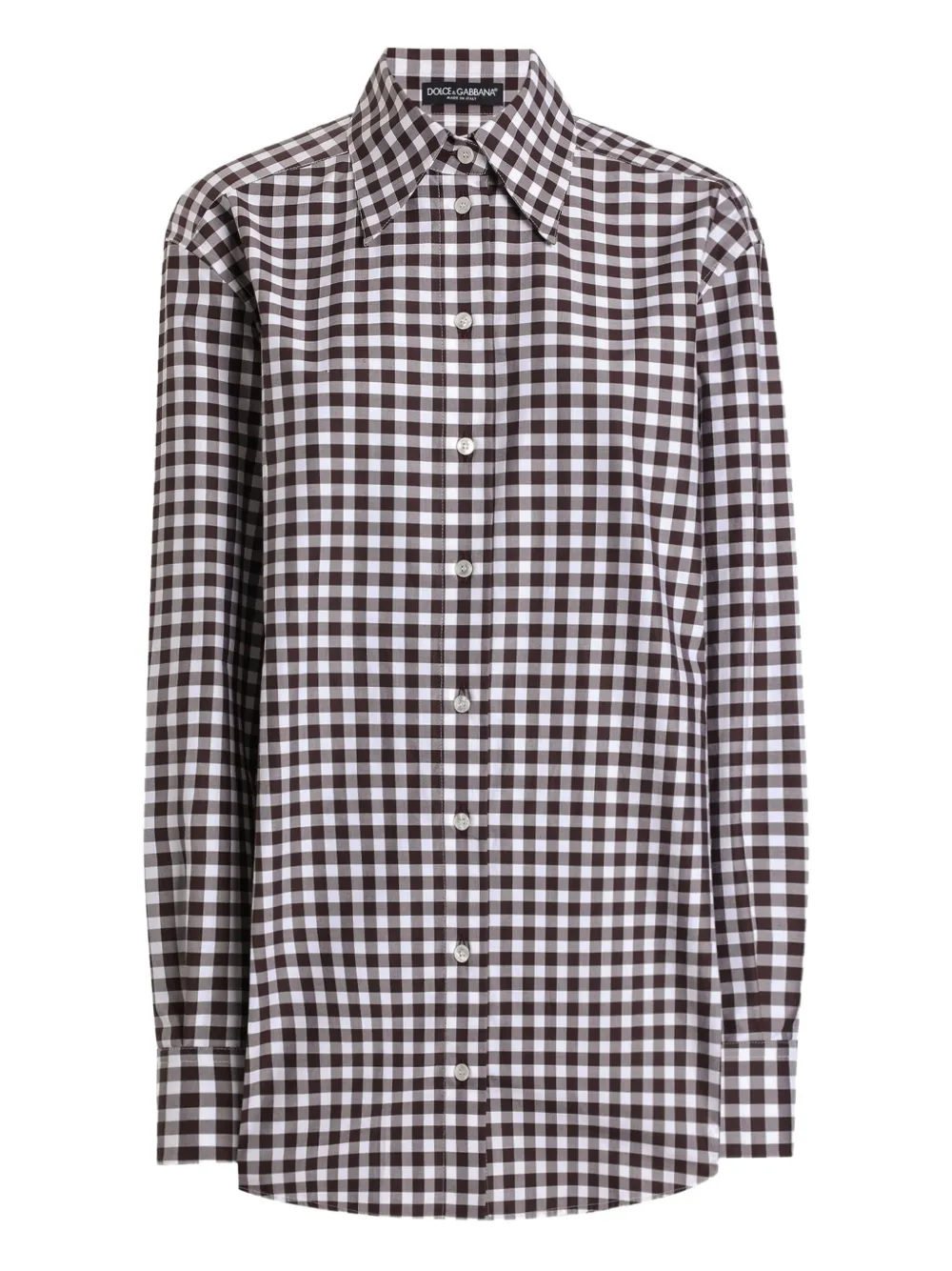 Dolce & Gabbana Blouse met gingham ruit Wit