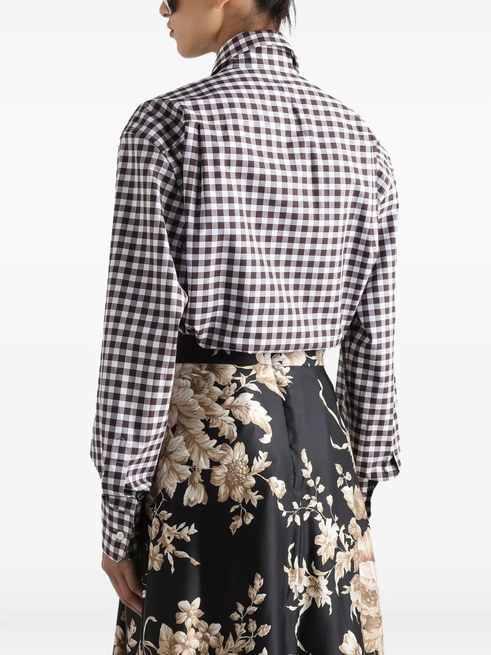 Dolce & Gabbana Blouse met gingham ruit Wit