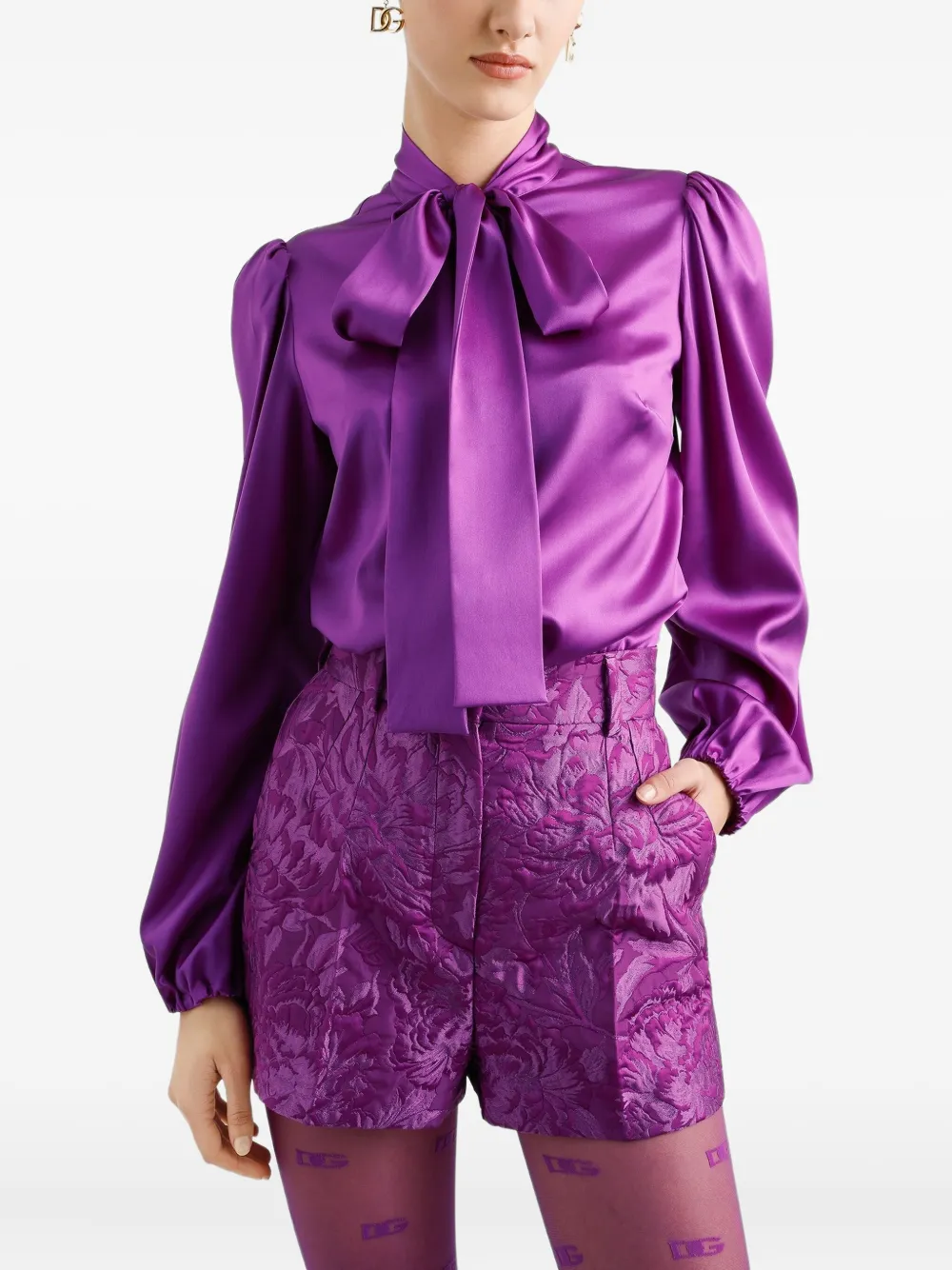 Dolce & Gabbana Satijnen blouse Paars