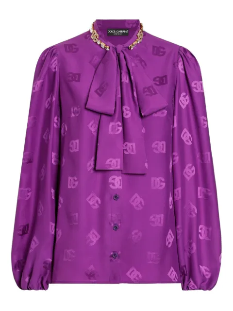 Dolce & Gabbana DG logo-jacquard shirt