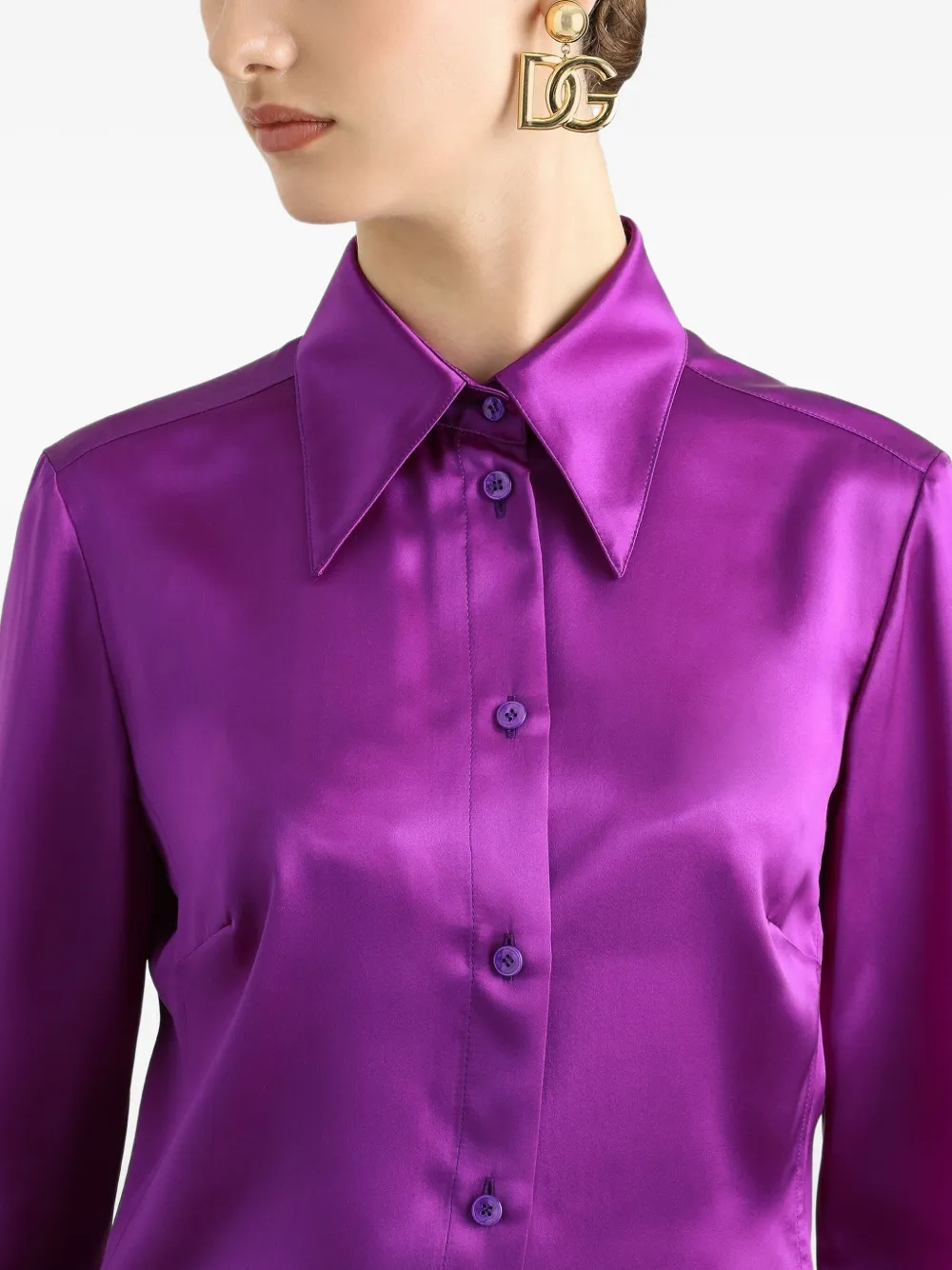 Dolce & Gabbana DNA satijnen blouse Paars