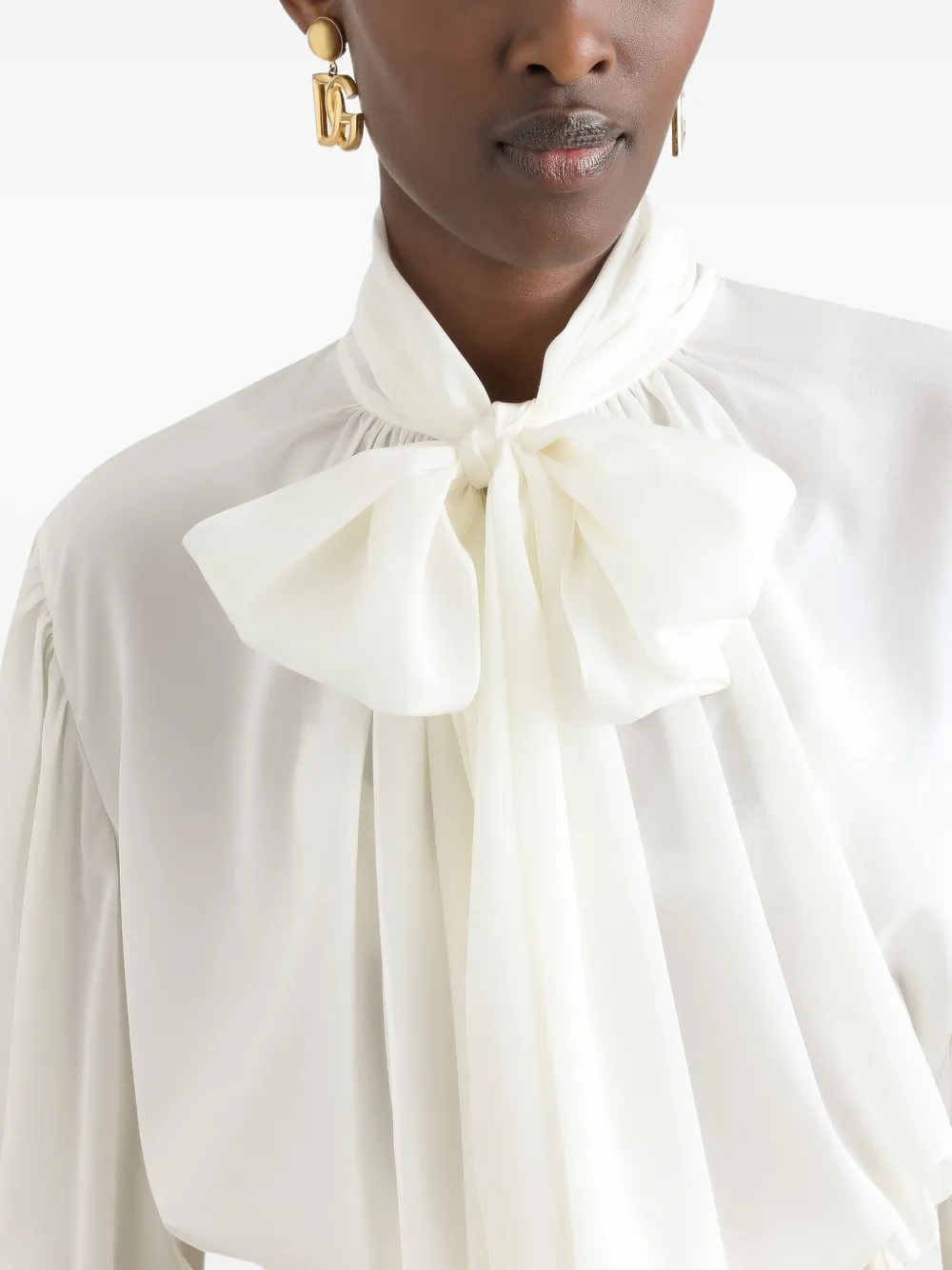 Dolce & Gabbana Shirt met strikdetail Wit