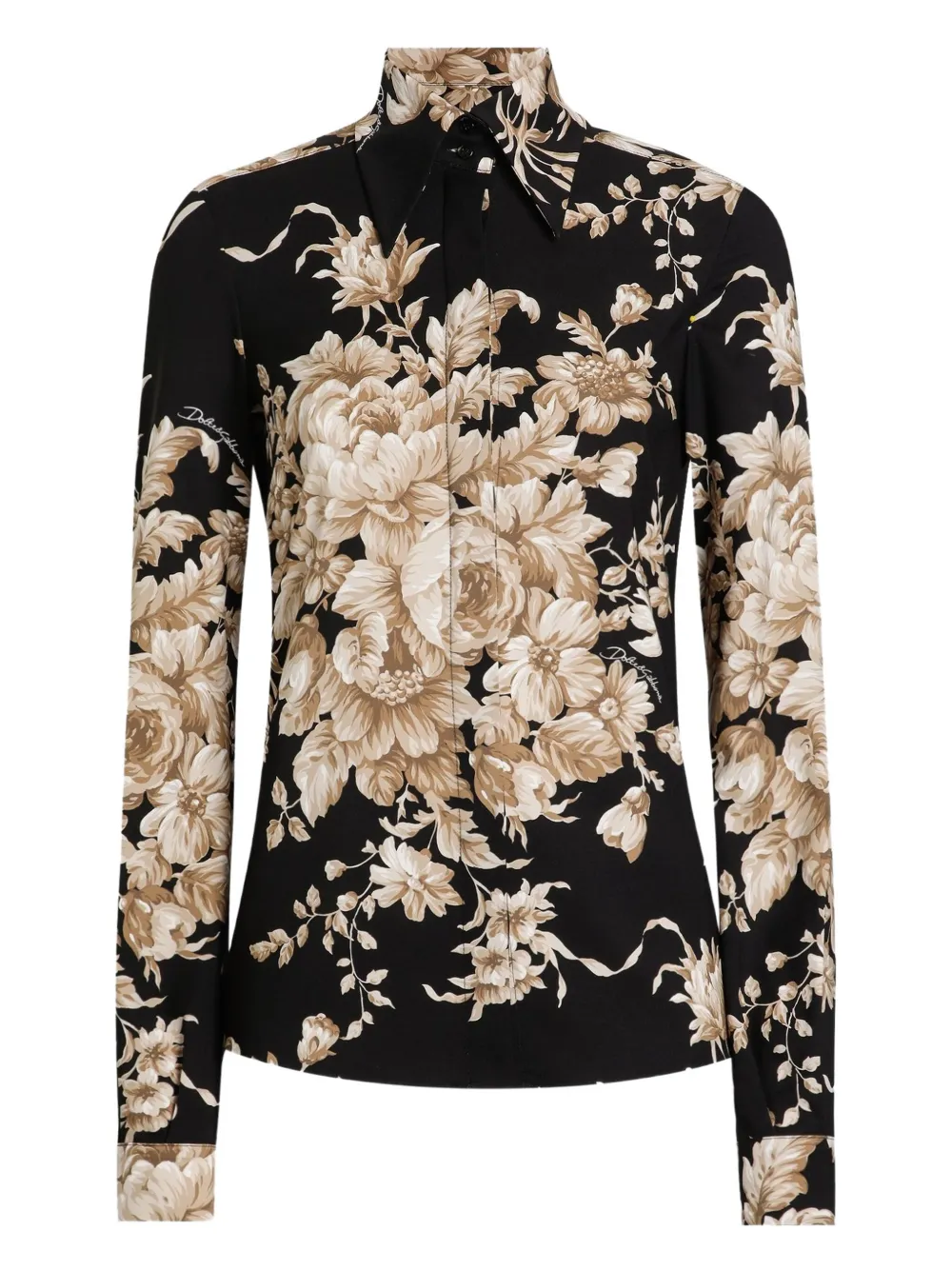 Dolce & Gabbana floral print shirt | Black | Image 1
