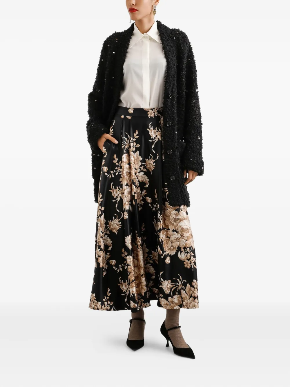 Dolce & Gabbana Blouse met puntige kraag - Wit