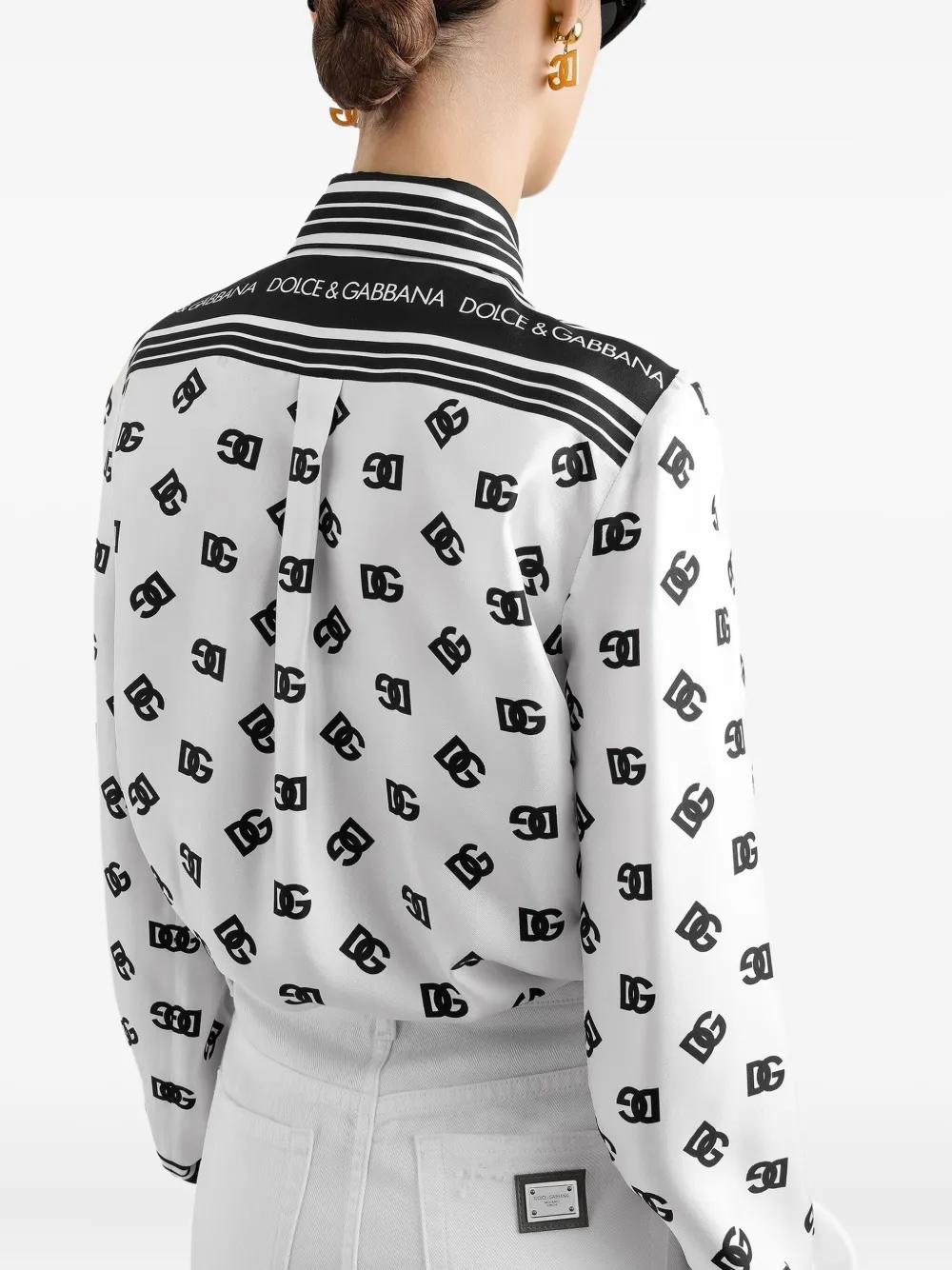 Dolce & Gabbana DNA blouse met DG-print Wit