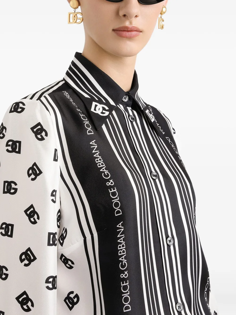 Dolce & Gabbana DNA blouse met DG-print Wit