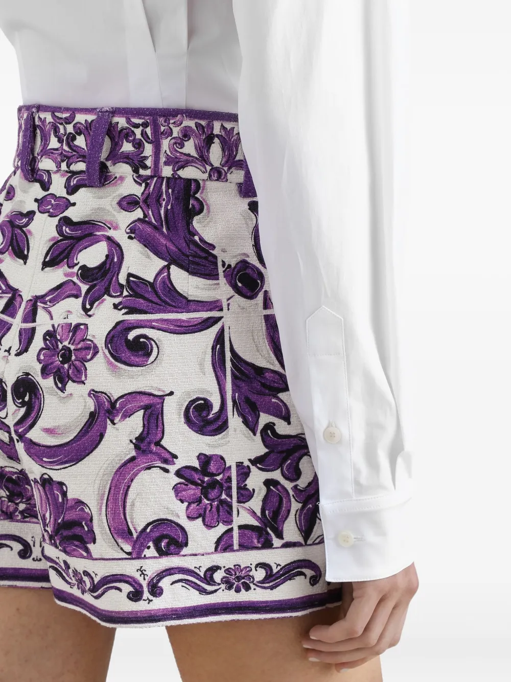 Dolce & Gabbana Blouse van stretch katoen Wit