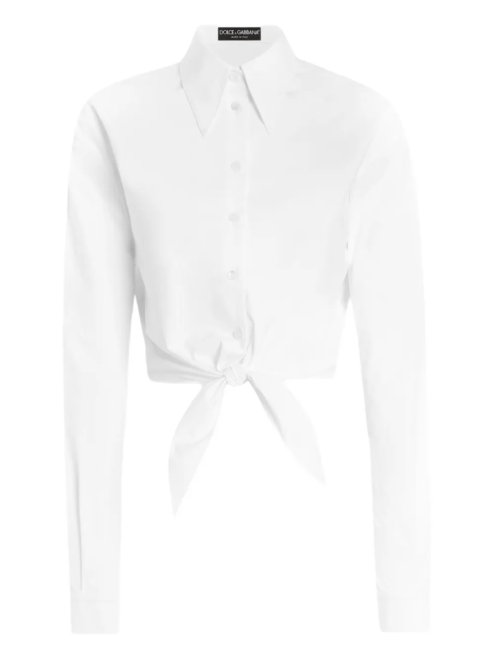 Dolce & Gabbana Blouse van stretch katoen Wit