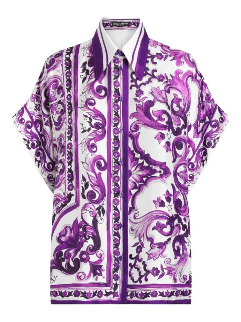 Dolce & Gabbana camisa con estampado Mayólica