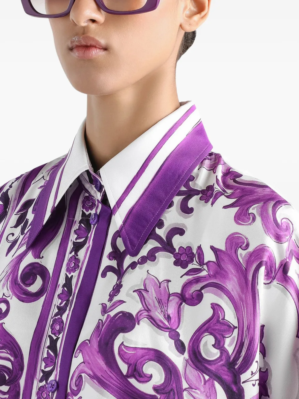 Maiolica-print shirt