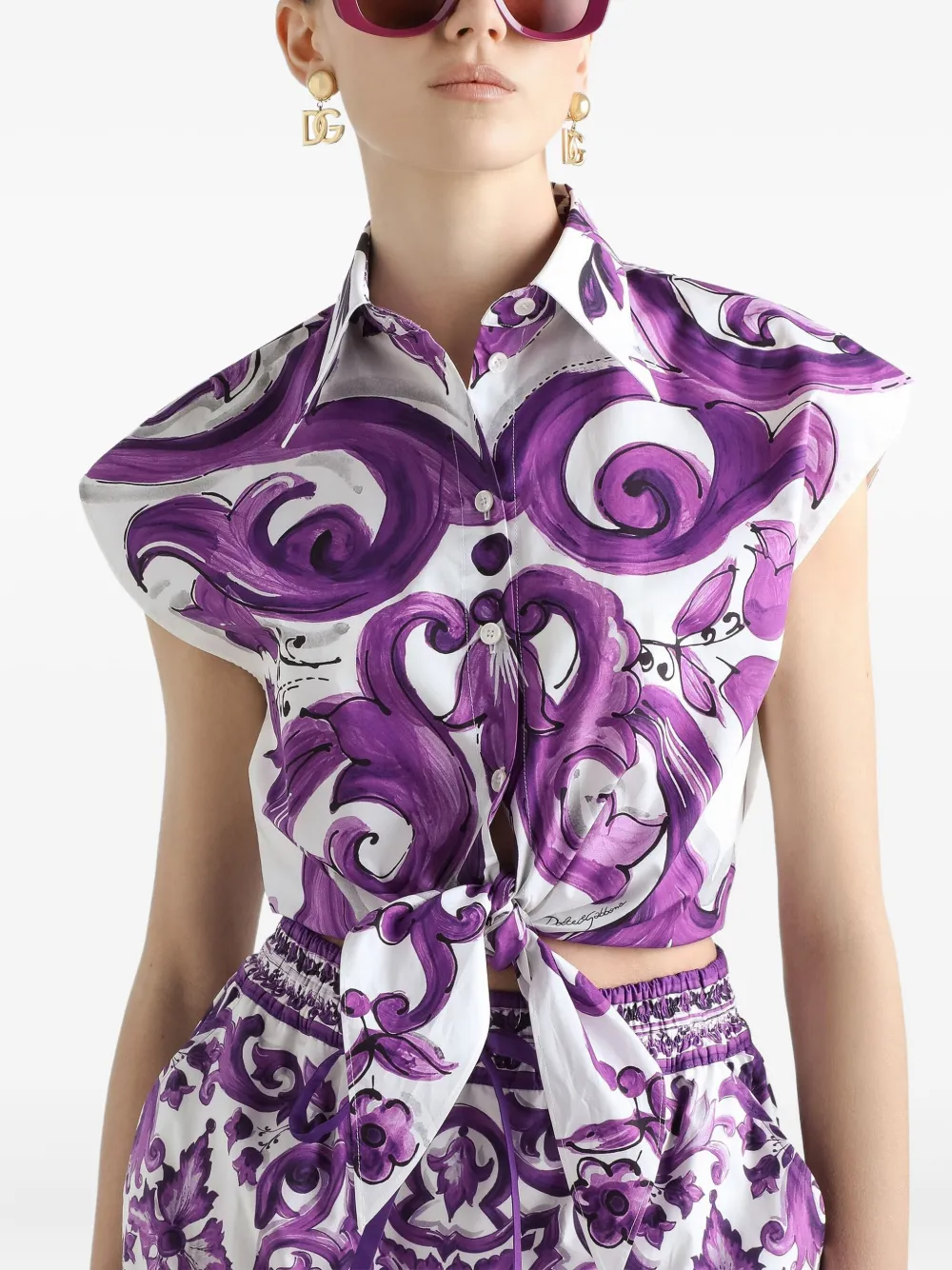 Dolce & Gabbana Blouse met print Wit