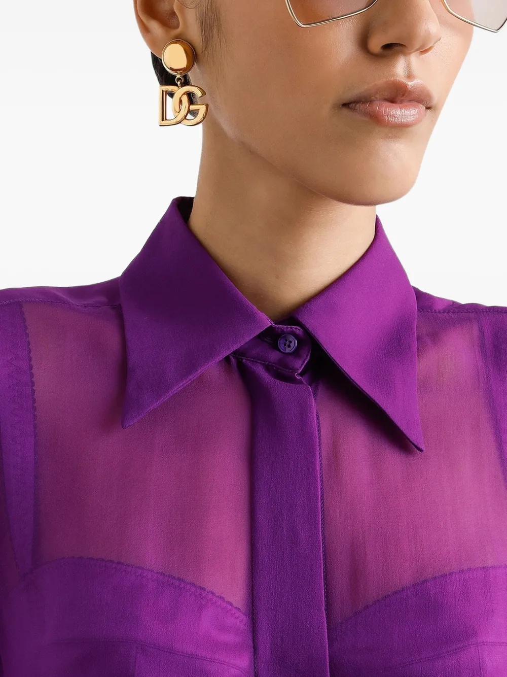 Dolce & Gabbana Zijden blouse Paars