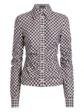 Dolce & Gabbana gingham-check gathered shirt - Black