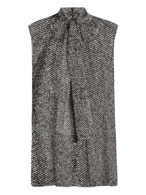 Dolce & Gabbana タイネック ノースリーブトップ