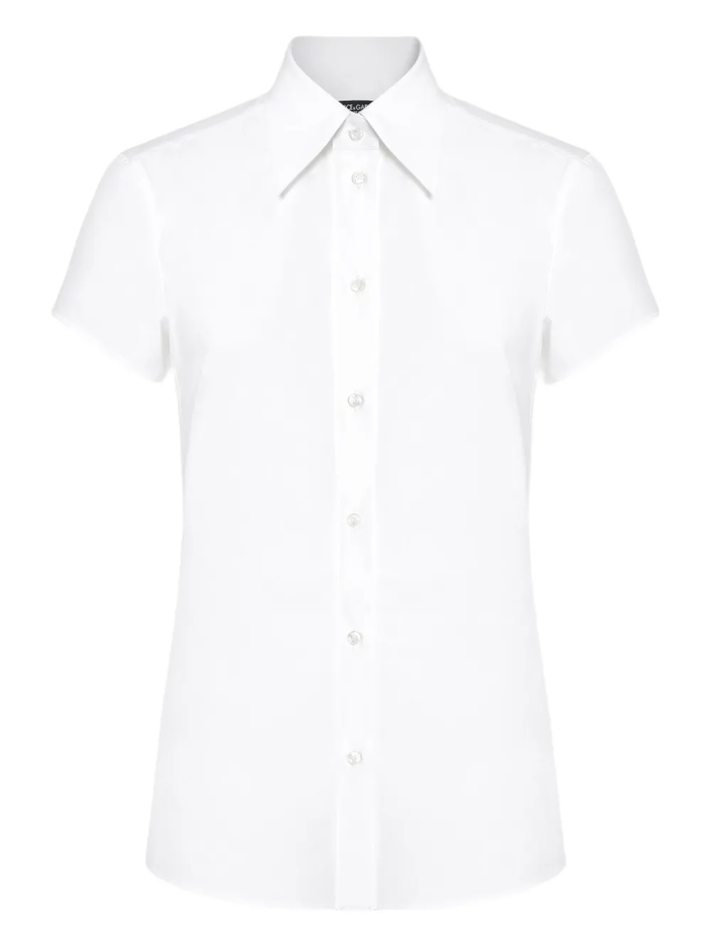 Dolce & Gabbana Blouse van stretch katoen Wit