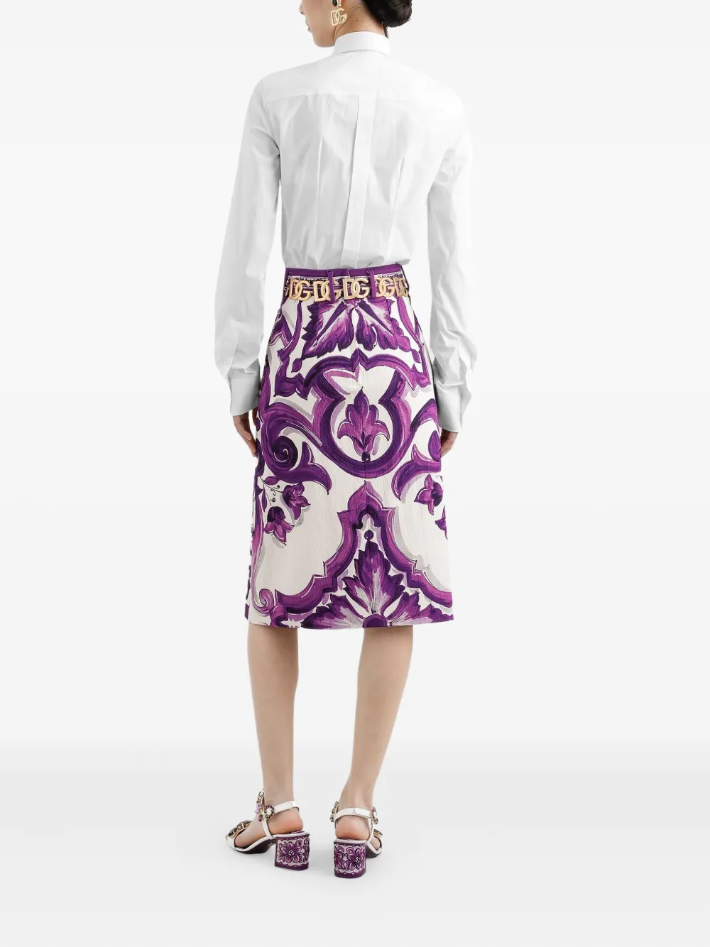 Dolce & Gabbana Straight Point-collar Shirt In White