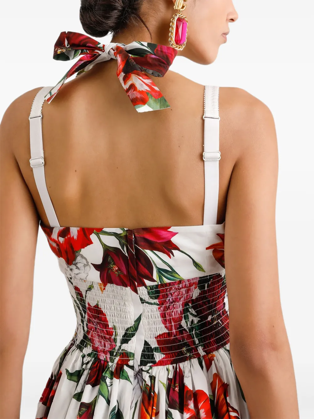 Dolce & Gabbana Jurk met bloemenprint Wit