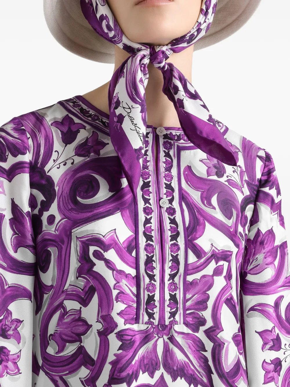 Dolce & Gabbana Zijden jurk Wit