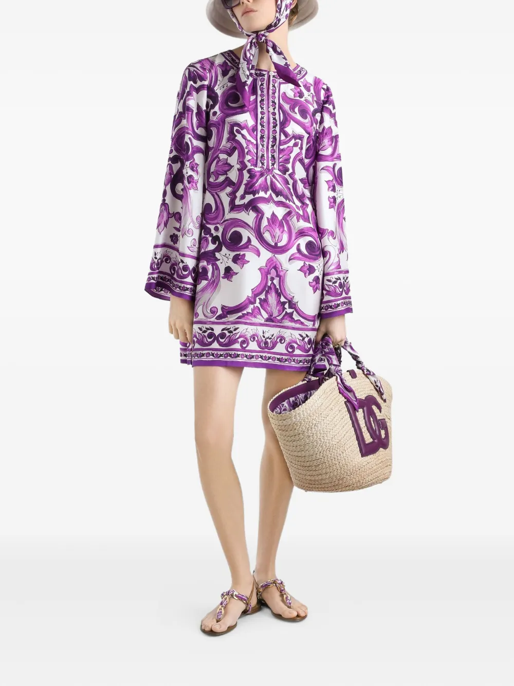 Dolce & Gabbana Zijden jurk - Wit