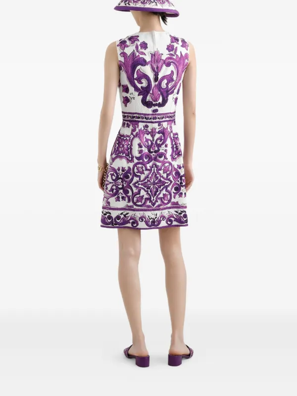 Dolce & Gabbana graphic-print Dress | White | FARFETCH