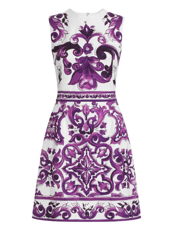 Dolce & Gabbana グラフィック ドレス ホワイト Dolce & Gabbana グラフィック ドレス | ホワイト | FARFETCH JP