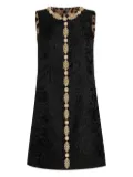 Dolce & Gabbana floral-brocade sleeveless dress - Black