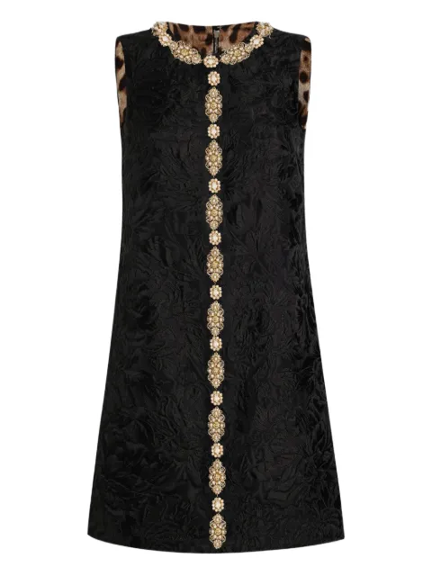 Dolce & Gabbana فستان بزهور بروكاد وبدون أكمام
